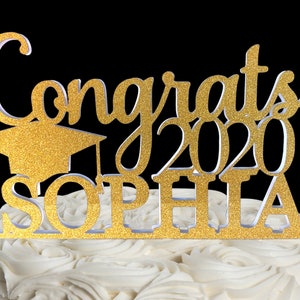 Graduation Cake Topper, Graduation Party Decorations, Custom 20234 College Graduate Topper, Personalized Congrats Name Topper image 1