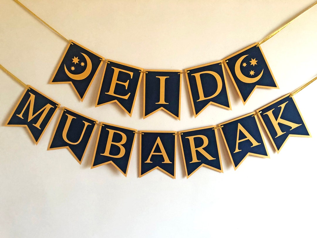 Eid Banner, Eid Mubarak Banner, Happy Eid Party Decorations, Ramadan Banner, Printable Eid Bunting, Garland - Etsy