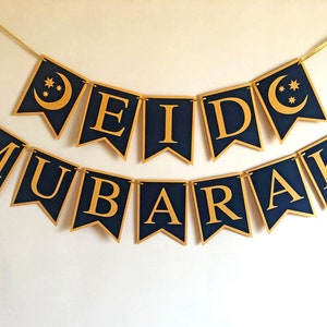 Eid Banner, Eid Mubarak Banner, Happy Eid Party Decorations, Ramadan Banner, Printable Eid Bunting, Garland