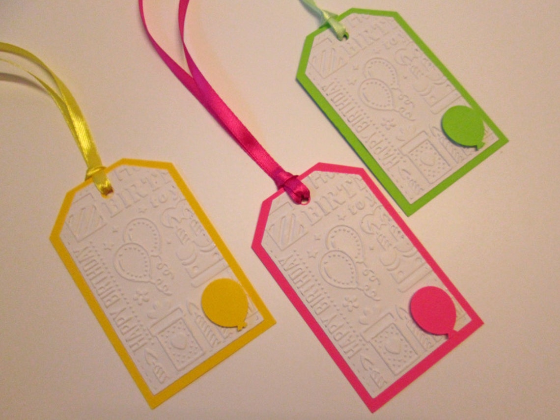 Happy Birthday Gift Tags Happy Birthday Tags Birthday Favor Etsy