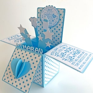 Carte de bienvenue pour bébé, porte-cartes cadeau baby shower, carte de naissance, cartes de félicitations garçon, cadeau de naissance, carte de voeux de bienvenue dans le monde