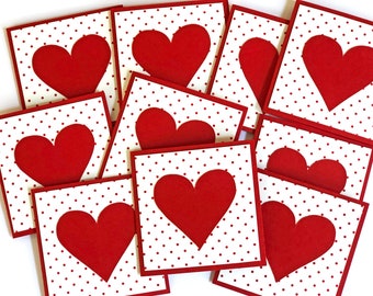 Happy Valentines Day Mini Cards, Mini Handmade Valentine Cards, Classroom mini valentines, School Valentine's Day Cards