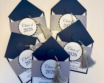 Graduation Invitation Seals & Wrappers - Class of 2026, Set of 10 - Add on Only