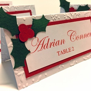 10 Christmas Place Cards - Christmas Food Labels - Christmas Decorations - Christmas Table Decorations - Name Cards - Christmas Escort Cards