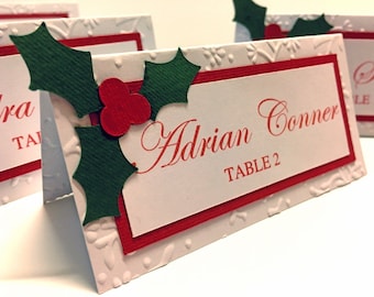 10 Christmas Place Cards - Christmas Food Labels - Christmas Decorations - Christmas Table Decorations - Name Cards - Christmas Escort Cards