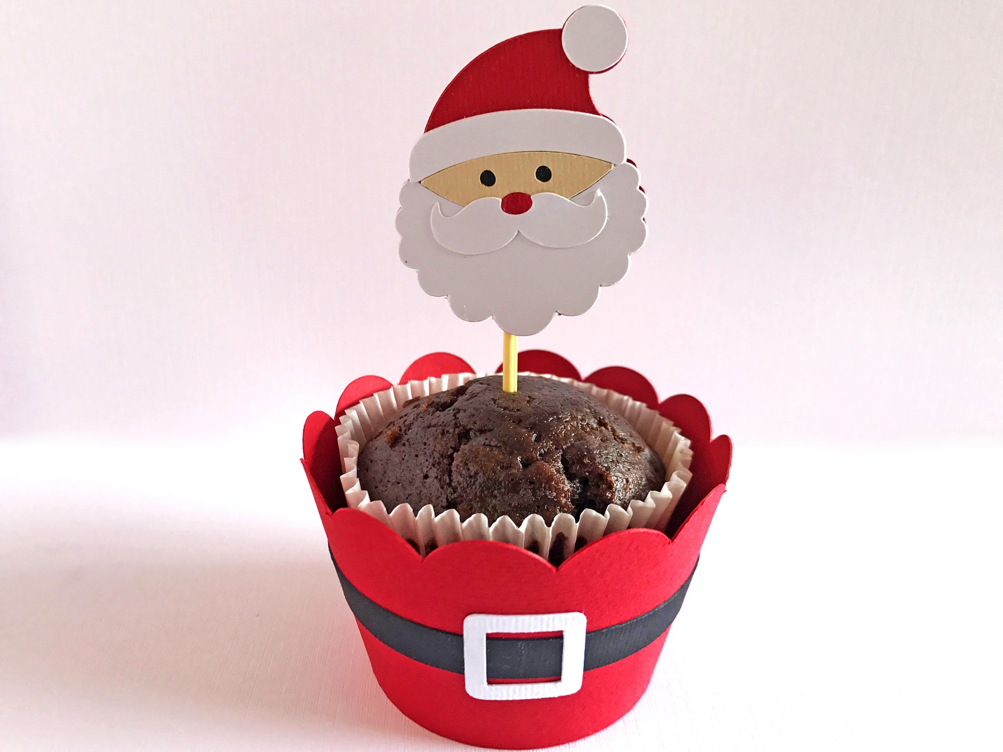 Christmas Cupcake Wrappers Christmas Wrappers Christmas Etsy