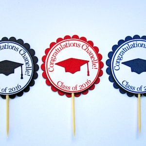 Graduation Cupcake Toppers, Graduaton Party Decorations, Graduation Decorations, Class of 2025, Congrats Grad, Set of 20