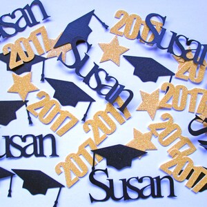 Graduation Confetti, Graduation Decorations, Graduation Party Decorations, Photo Prop, Class of 2023, Name Confetti, Table Decor image 10