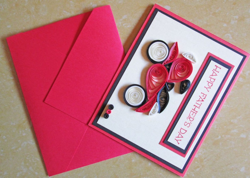 Paper Quilling/ Father's Day Card/ Quilled Fathers Day Etsy