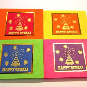 Glückliches Diwali-Kartenset, glückliches Diwali-Grußkarten, Festival der Lichter, Deepavali-Wünsche, verpackte Karten-Set 4