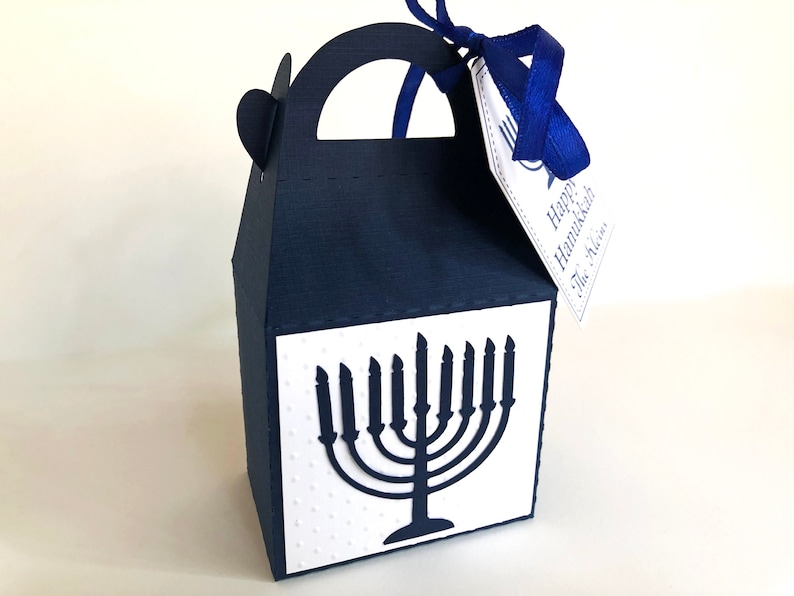 Happy Hanukkah Gift Box Hanukkah Favor Box Jewish Holiday Etsy