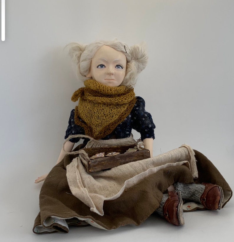 Little Matchbox Girl. Art Doll. Etsy