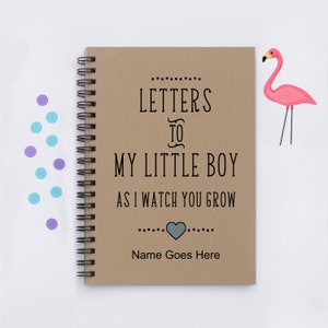 Personalized Baby Shower Gift For New Mom - Letters To My Little Girl/boy Wood Engraved Journal Notebook Diary Memory Book Letters To Child