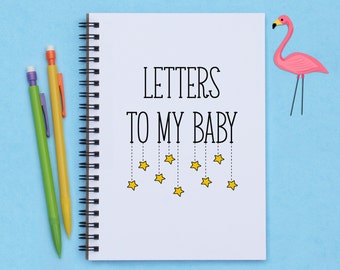 baby shower gift, Letters to My Baby, 5" x 7" baby journal, baby, new baby, notebook, diary, photo book, memory book, scrapbook, expecting
