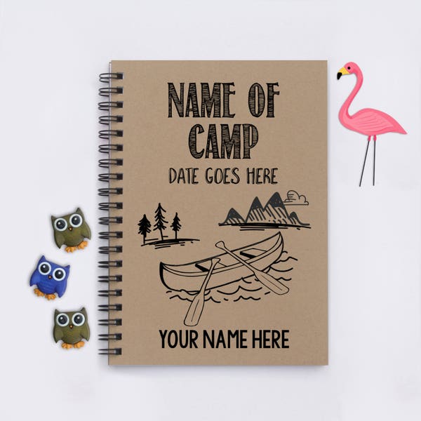 Summer Camp, autograph book, camp, 5"x7" journal, writing journal, notebook, scrapbook, memory book, diary, photo book, kids at camp, gift