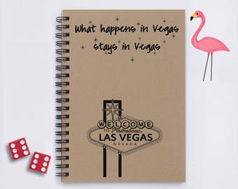 Travel journal, Las Vegas, What happens in Vegas stays in Vegas, 5"x7" Travel journal, journal, notebook, memory book, photo book, scrapbook