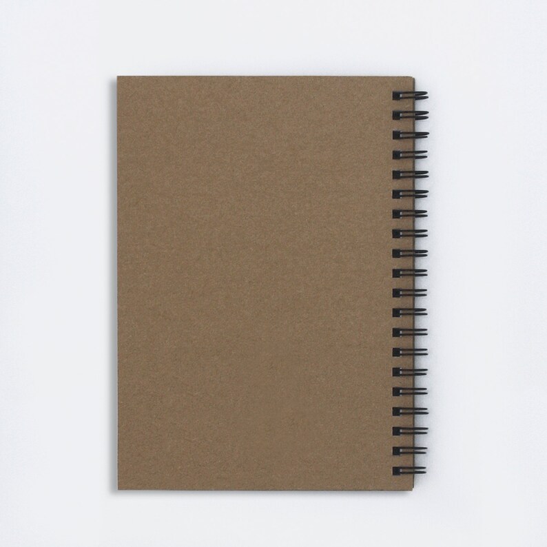 May include: A brown spiral bound notebook with a blank cover.