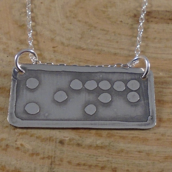 Sterling Silver Kind Braille Necklace
