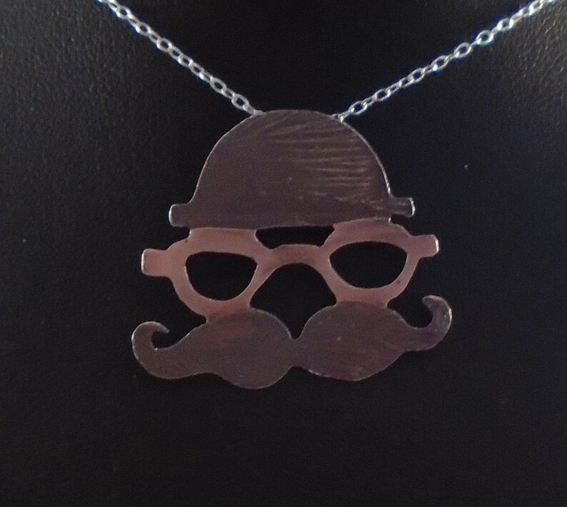 Sterling Silver Etched Gentleman Necklace