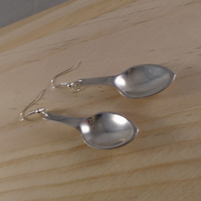 Upcycled Silver Plated Sugar Tong Spoon Earrings image 9
