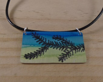 Anodised Aluminium Leaves Necklace