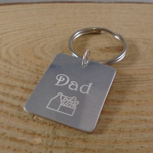 Aluminium Engraved Dad Tool Box Keyring