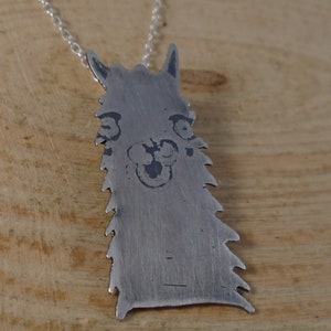 Sterling Silver Llama Head Necklace