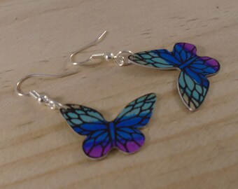 Anodised Aluminium Rainbow Butterfly Earrings