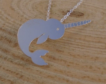 Sterling Silver Narwhal Necklace