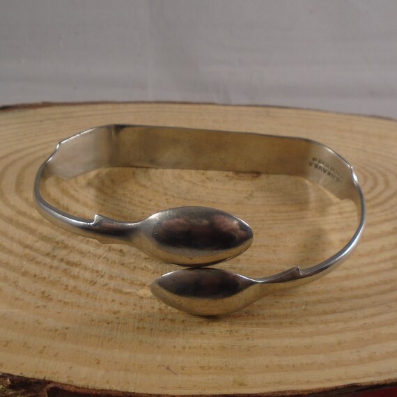 Upcycled Silver Plated Plain Sugar Tong Bangle Etsy