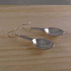 Upcycled Silver Plated Sugar Tong Spoon Earrings image 10