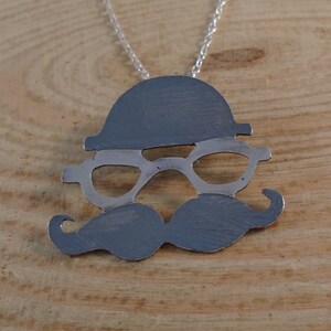 Sterling Silver Etched Gentleman Necklace image 3