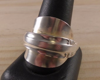Upcycled Silver Plated Tribal Wrap Spoon Ring