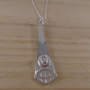 Upcycled German Silver Skull Spoon Handle Necklace
