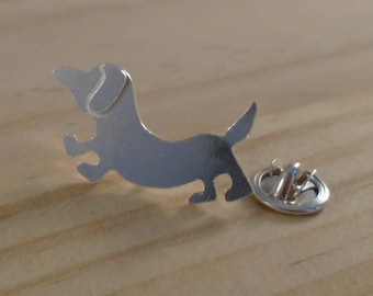 Sterling Silver Dachshund Pin Brooch