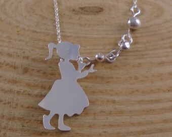 Sterling Silver Bubble Girl Necklace