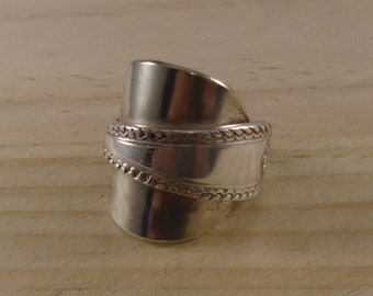 Upcycled Silver Plated Beach Wrap Spoon Ring