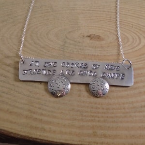 Sterling Silver Stamped Cookie Friends Necklace