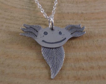 Sterling Silver Two Piece Axolotl Necklace
