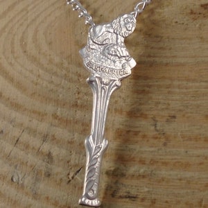 Upcycled Silver Plated Lion Spoon Handle Necklace