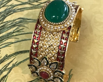 Gold plated open Bangle Bracelet