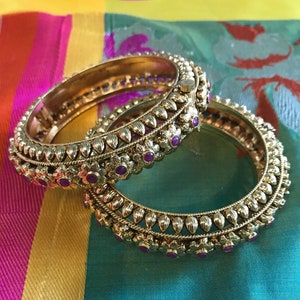 1 gm micro plated openable Kada pair 2.4/2.6