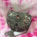 Designer Metal Clutch with purple Stone