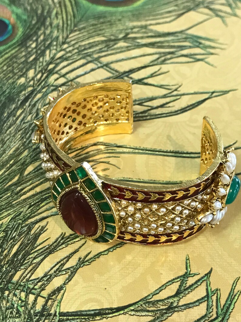 Gold Plated Open Bangle Bracelet Etsy