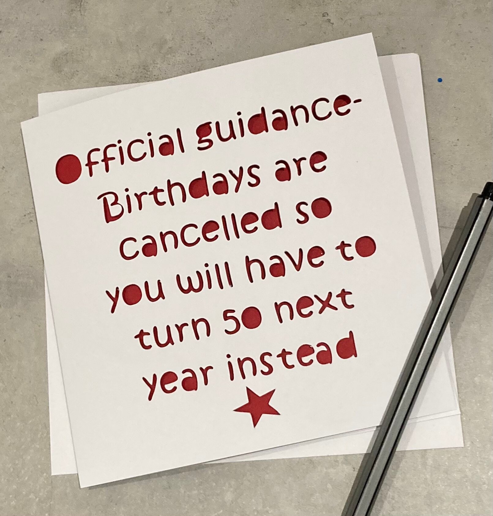 Funny birthday card, 30th card, 40th, 50th, 60th, virus card, card fo…