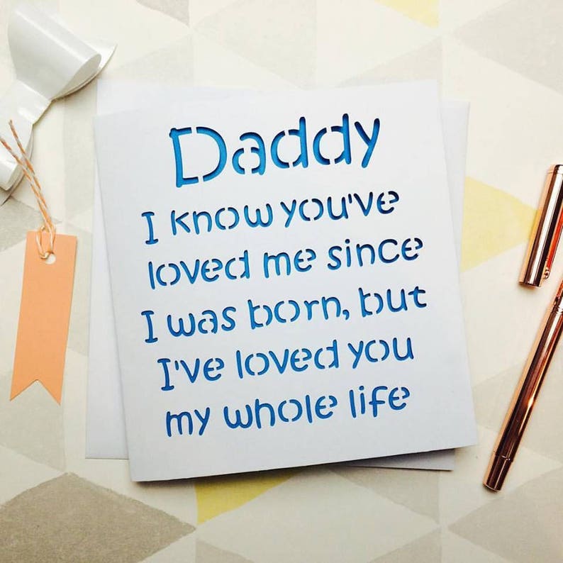 Daddy birthday card dad birthday daddy card fathers day Etsy