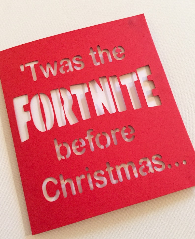 Fortnite Christmas Card Card For Son Son Christmas Gamer Etsy - image 0