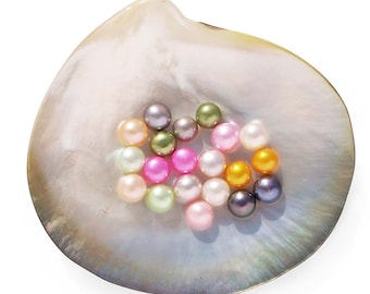 6-7mm Half-Drilled AA Button Pearl in Various Colors