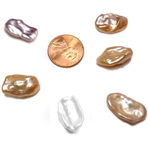 Un-Drilled Natural Single Keepsake Keshi Pearl in White Pink or Mauve with Beautiful Luster
