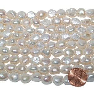 10-11mm Length Drilled High Quality Baroque Pearls With Larger Holes